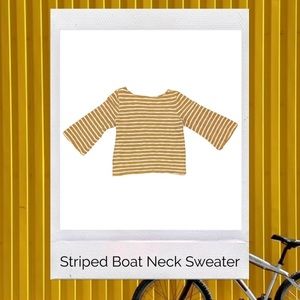 Striped Boat Neck Sweater
